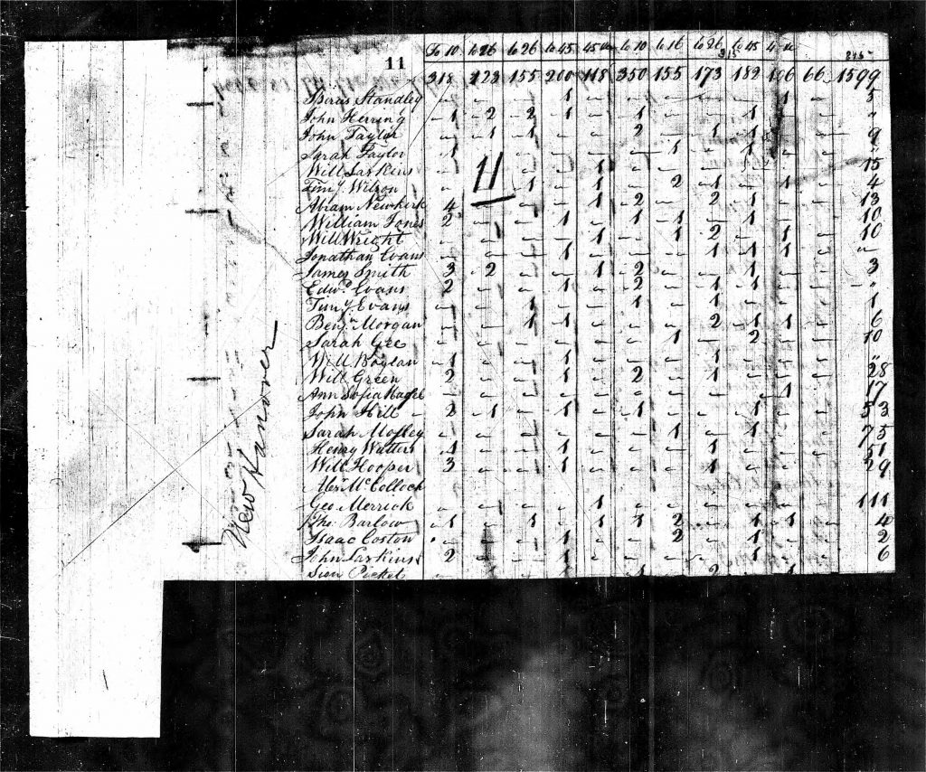 1800 Census New Hanover County Poplar Grove Plantation